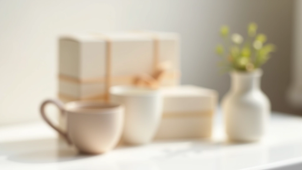 Wellness products including premium coffee mug, tea selection, and hand cream displayed on white surface